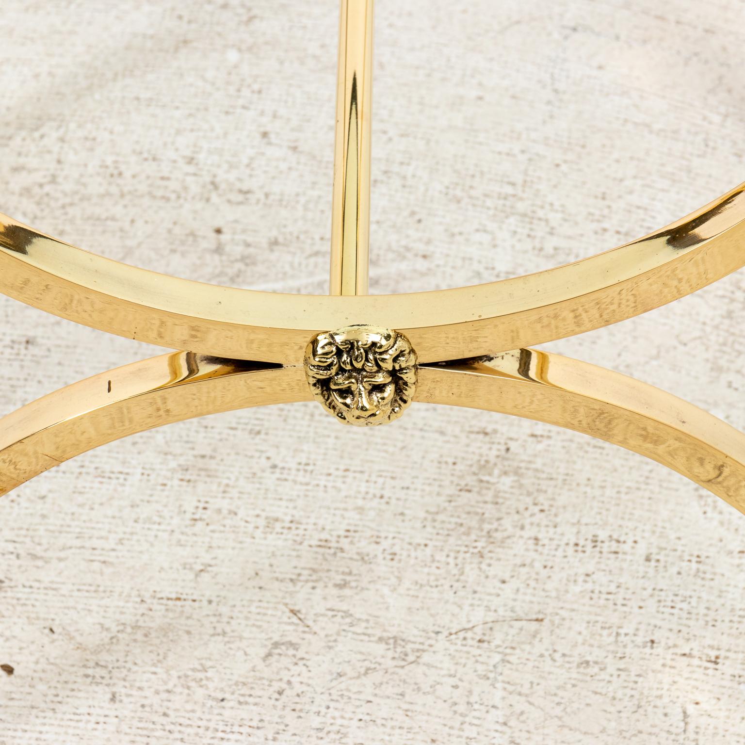 Late 20th Century Neoclassical Brass Drinks Table