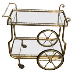 Neoklassizistischer Getränkewagen aus Messing von Maison Jansen, CIRCA 1940