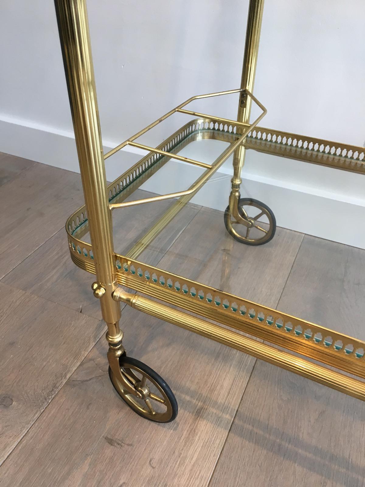 Neoclassical Brass Drinks Trolley, French, circa 1970 2