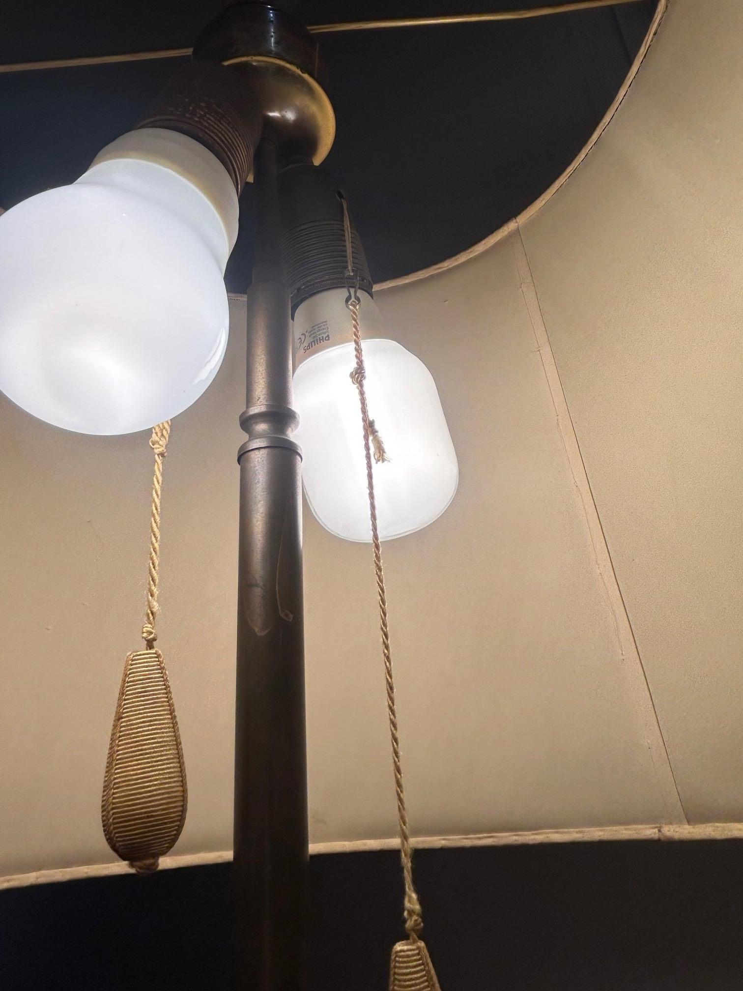 neoclassical brass floor lamp attributed to Bagues For Sale 3