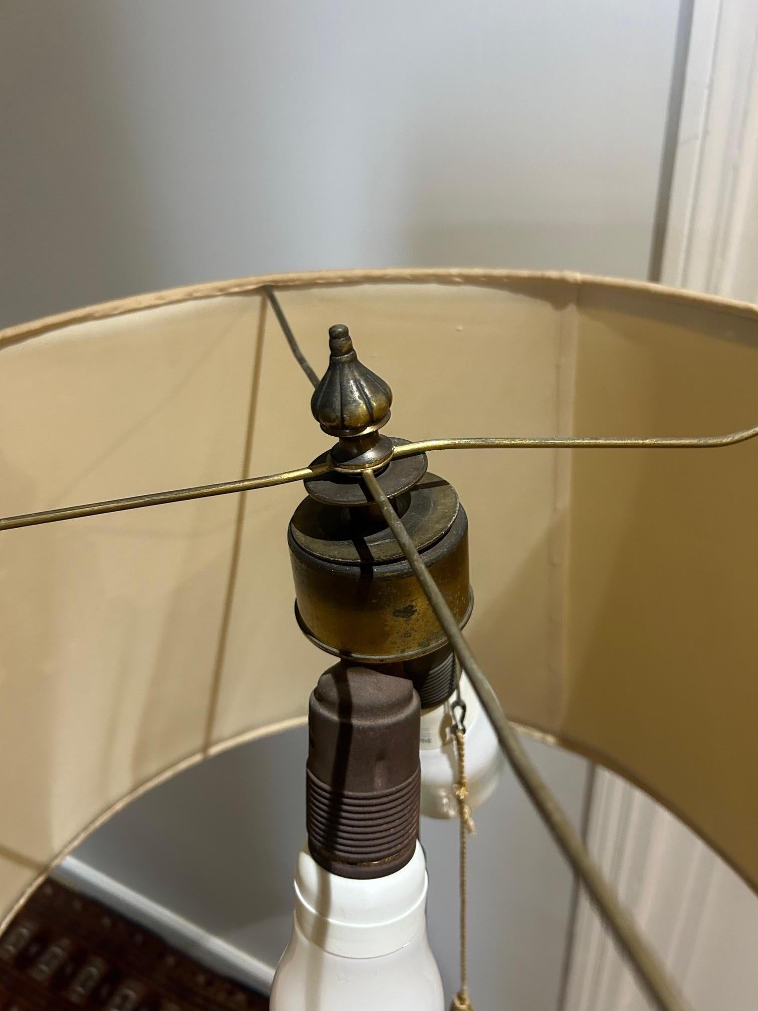 neoclassical brass floor lamp attributed to Bagues For Sale 4