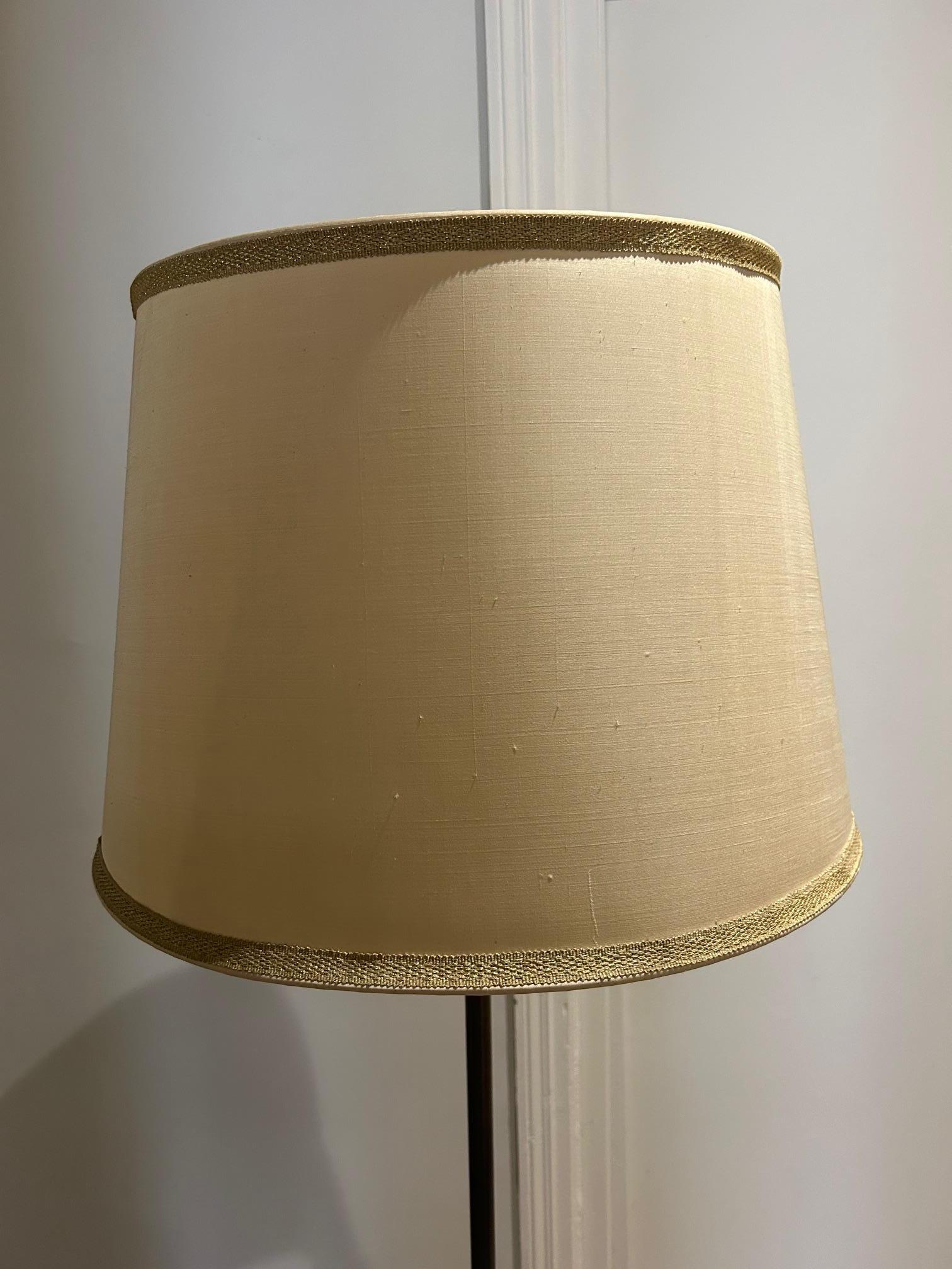 neoclassical brass floor lamp attributed to Bagues For Sale 5