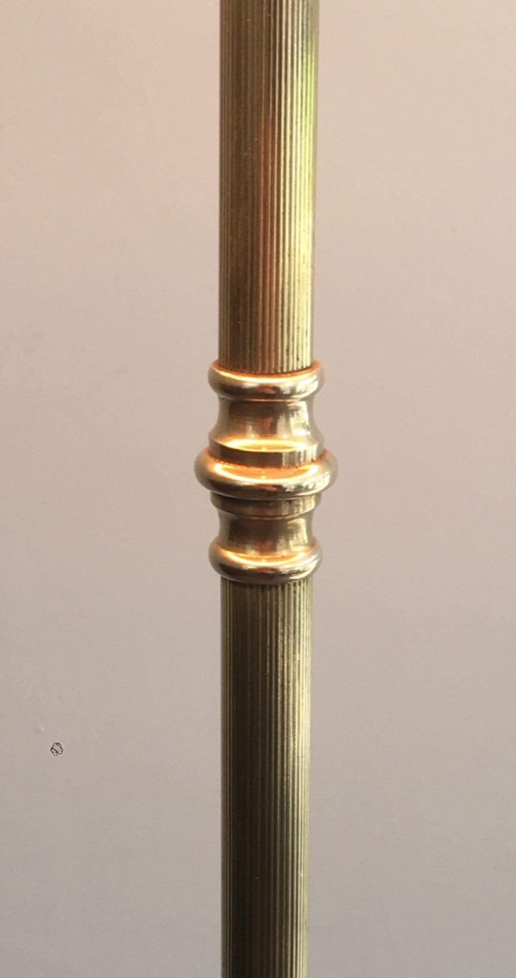 Neoclassical Brass Floor Lamp, French, circa 1940 1