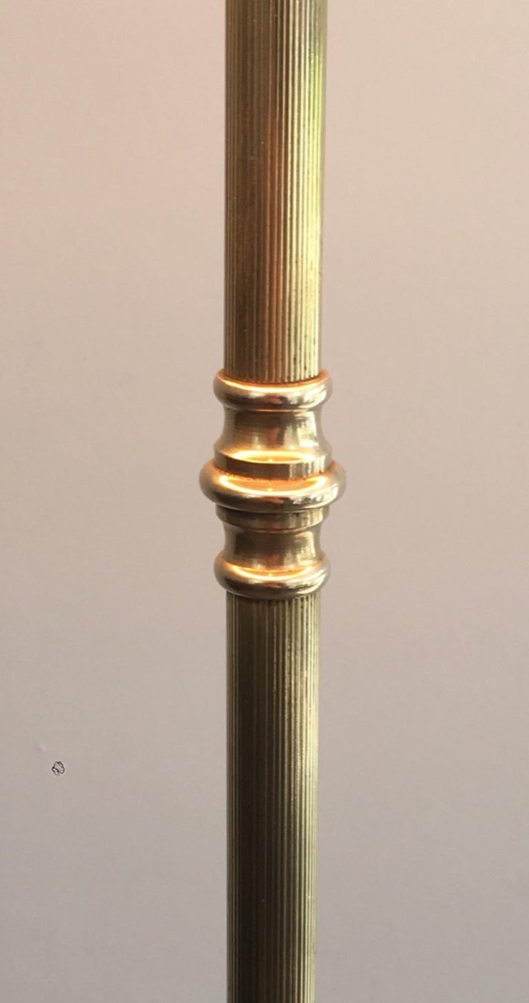 Neoclassical Brass Floor Lamp, French, circa 1940 For Sale 3