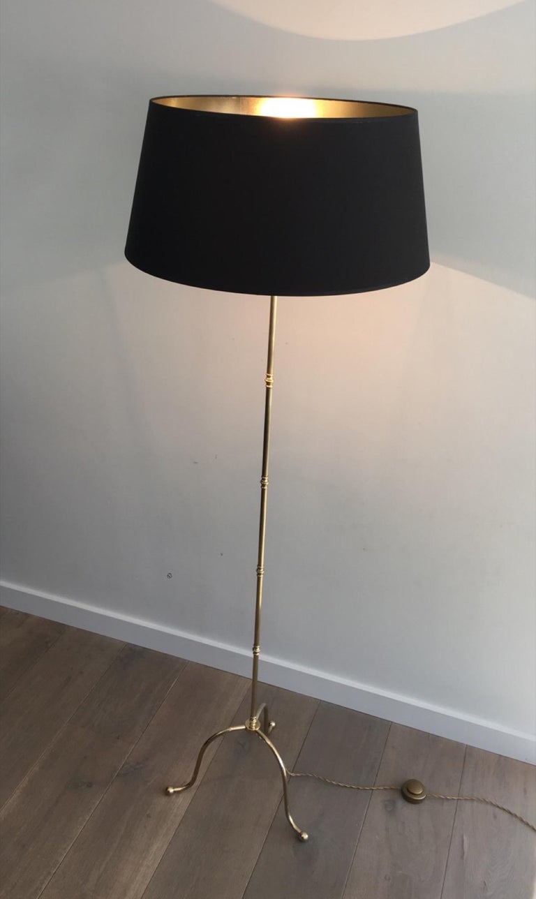 Neoclassical Brass Floor Lamp, French, circa 1940 For Sale 5