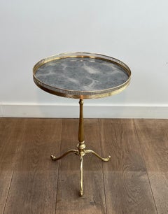Gueridon néoclassique en laiton, attribué à la Maison Jansen, CIRCA 1940