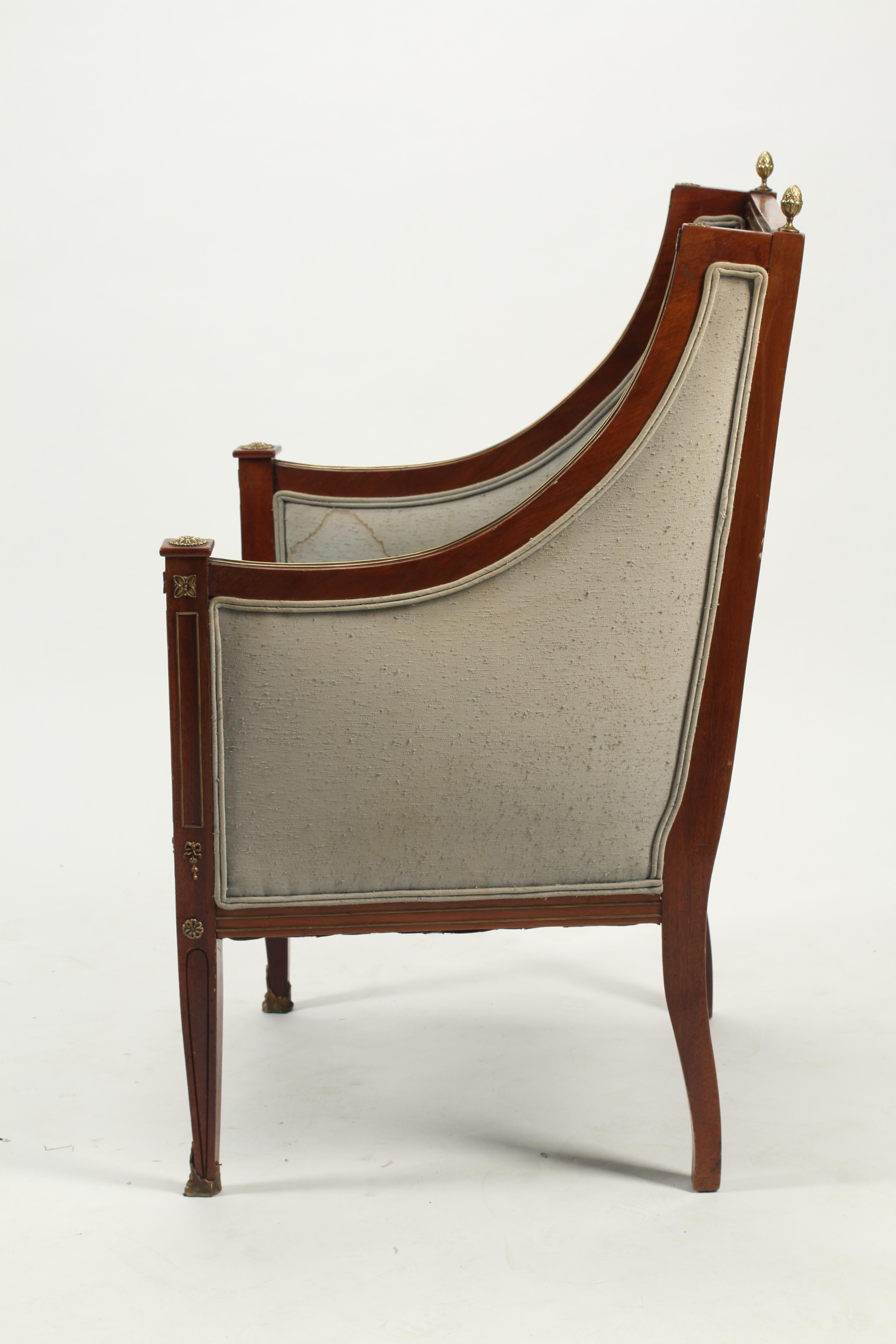 Laiton Fauteuils néoclassiques en laiton, Russie, XIXe siècle en vente