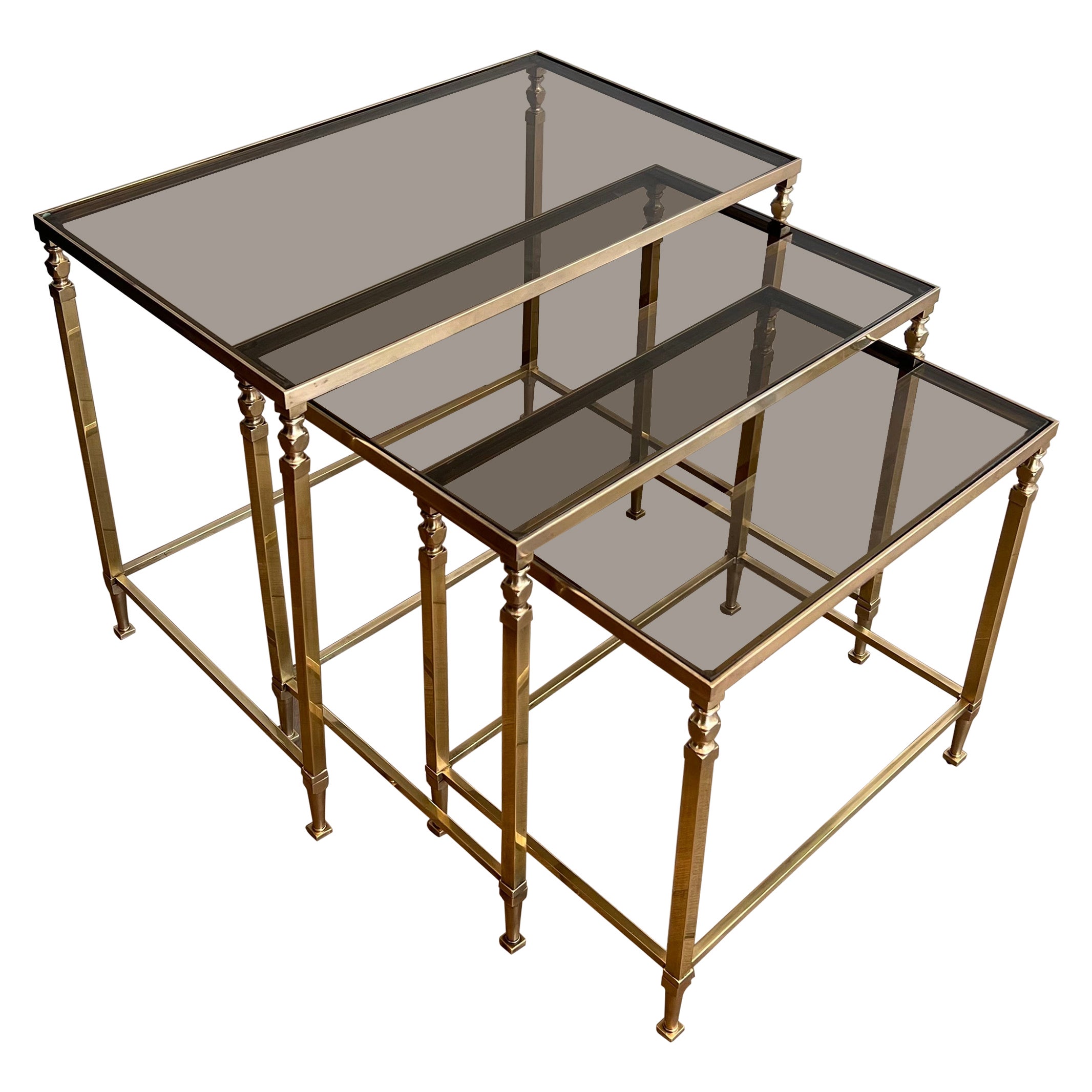 Tavolini neoclassici in ottone di A. Ramsay
