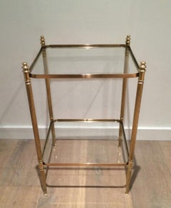 Pair of Neoclassical Brass Side Table, French, circa 1940