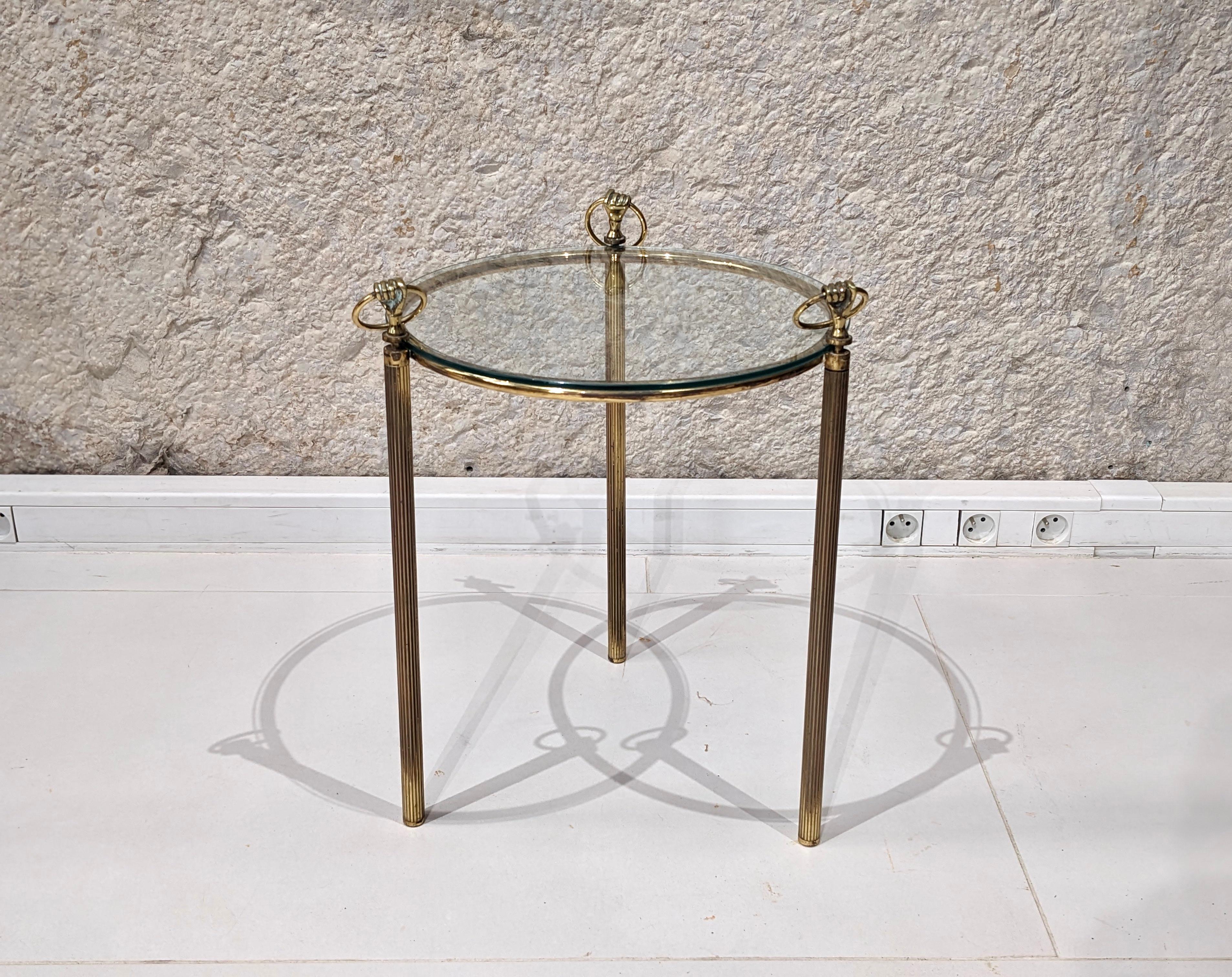 Neoclassical Brass Table in the Spirit of 