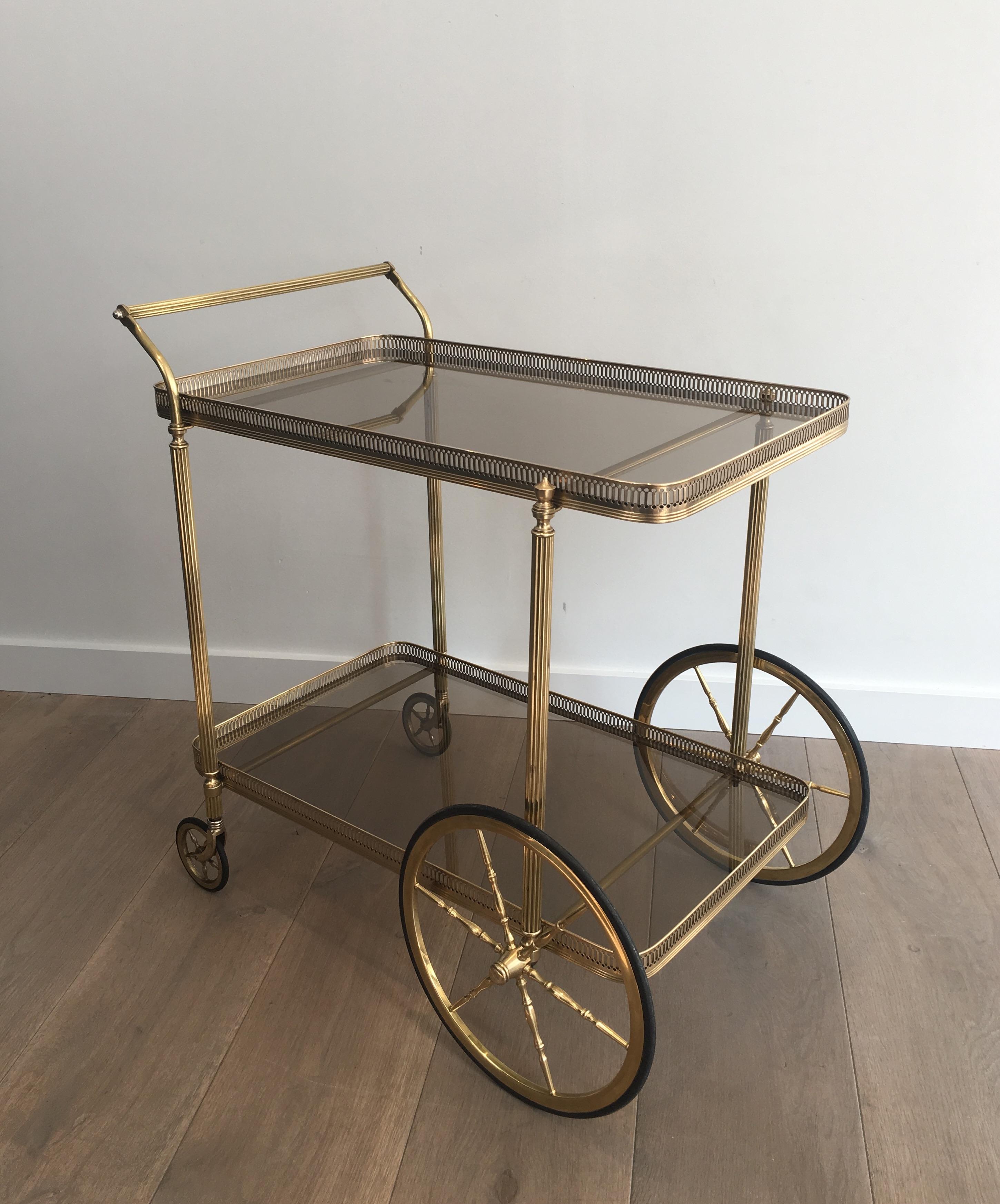 Neoclassical Brass Trolley, French, circa 1940 6