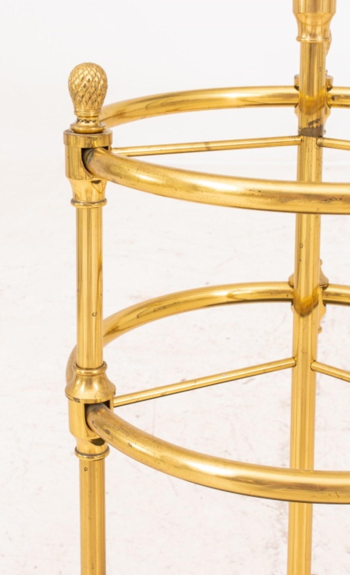 Neoclassical Brass Umbrella Stand / Cane Rack In Good Condition For Sale In New York, NY