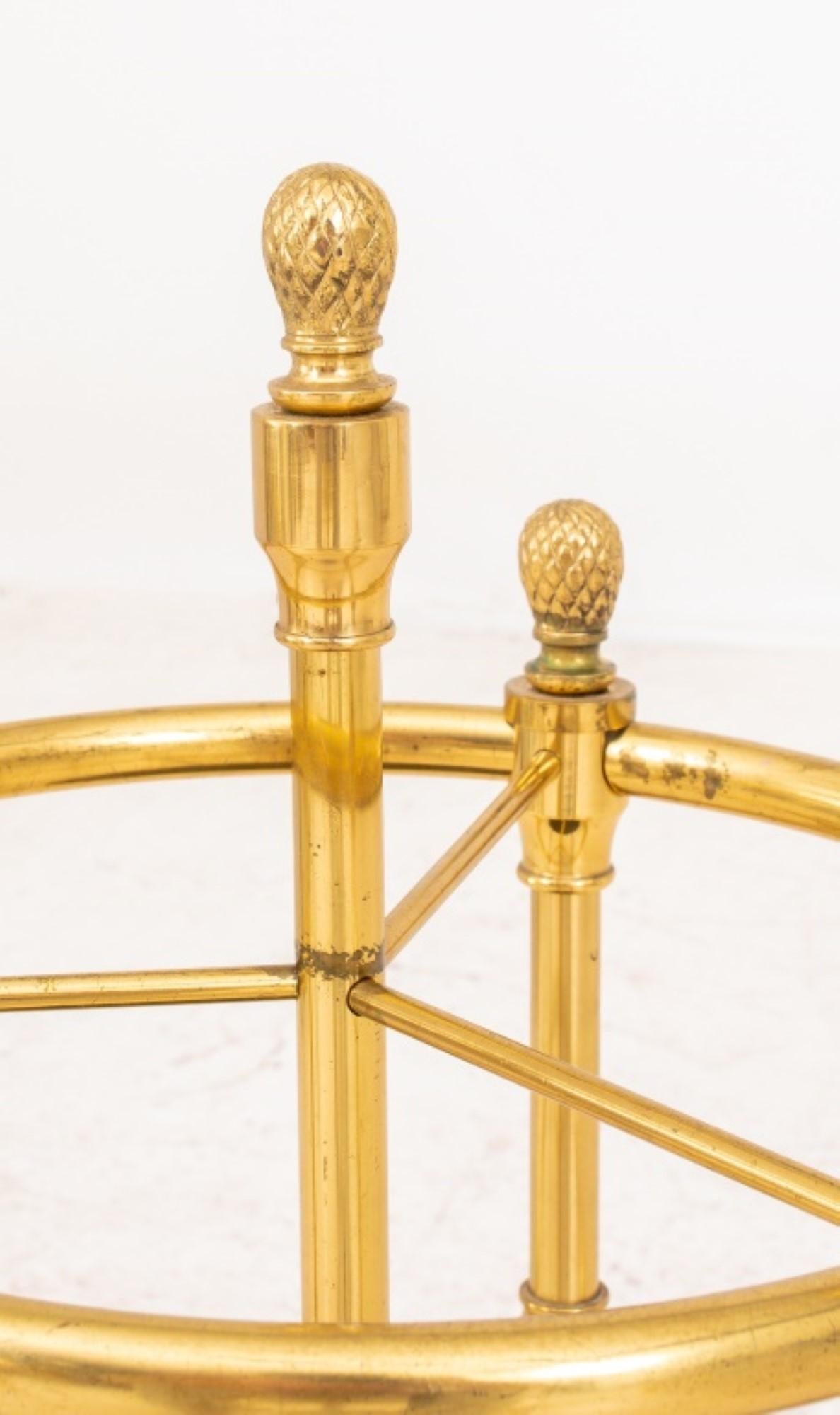 Metal Neoclassical Brass Umbrella Stand / Cane Rack For Sale