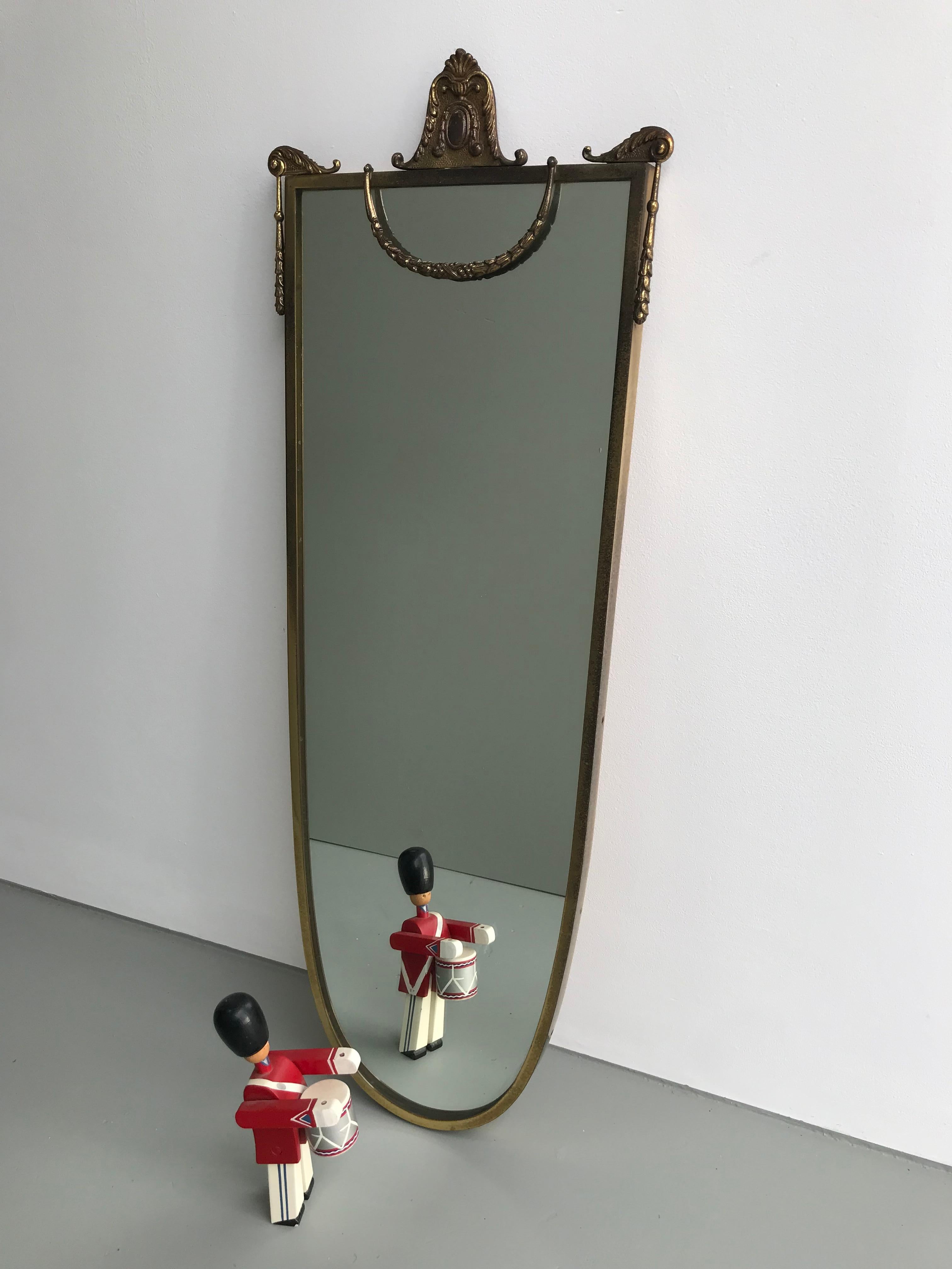 Neoclassical Brass Wall Mirror 6