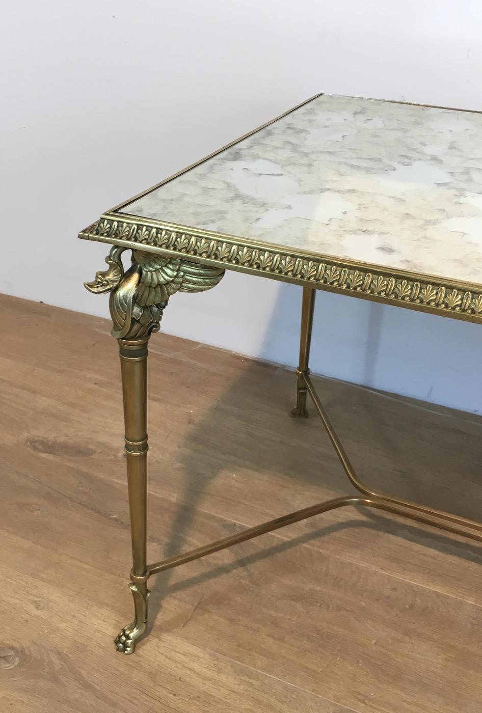antique mirrored coffee table