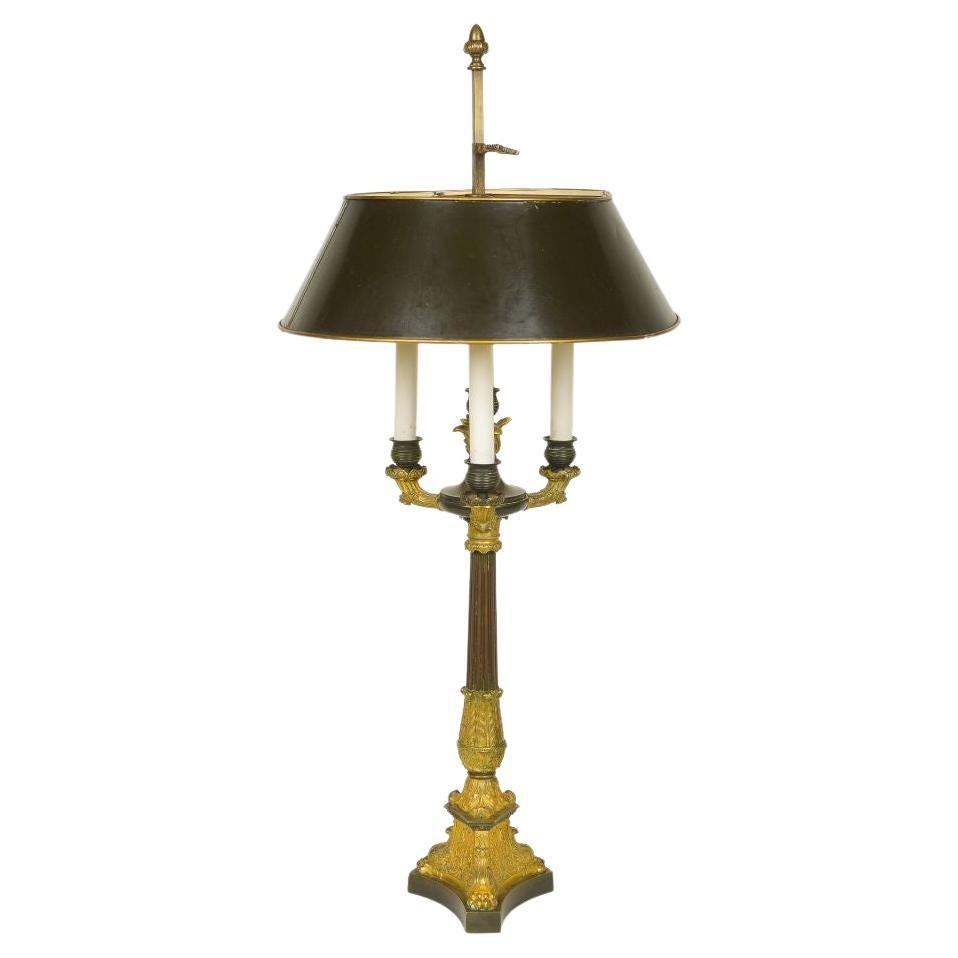 Neoclassical Bronze and Ormolu Candelabra Table Lamp