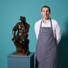 Neoclassical Bronze Bust of Lorenzo de Medici after Michelangelo