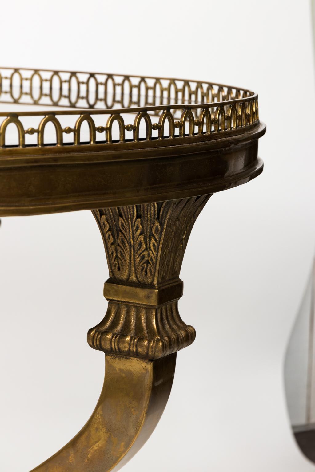 Neoclassical Bronze Centre Table with Mirrored Top 5