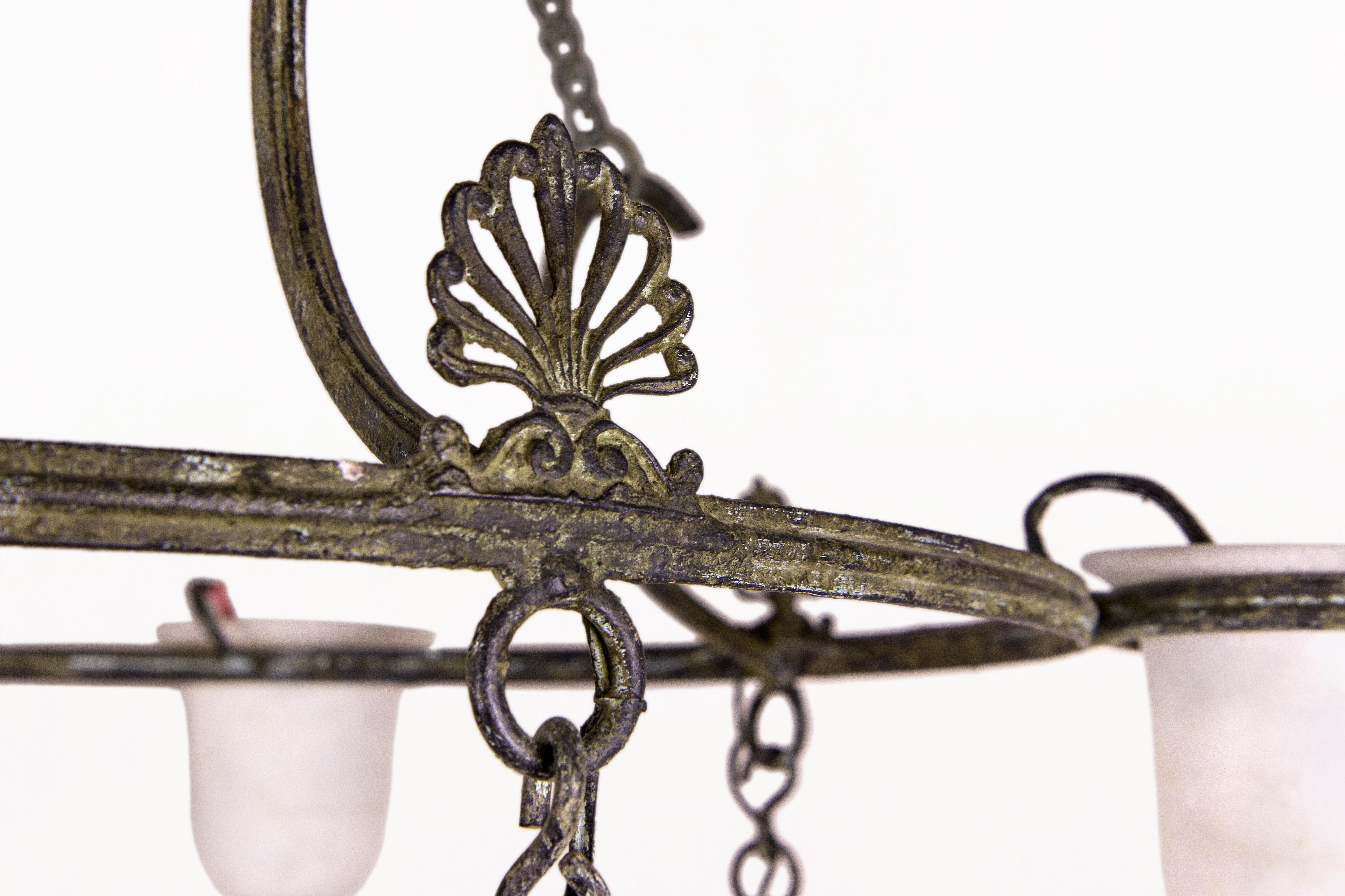 Neoclassical Bronze Chandelier, circa 2000 France In Good Condition In Girona, Spain