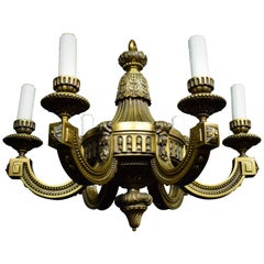 Kronleuchter aus Bronze im neoklassischen Stil