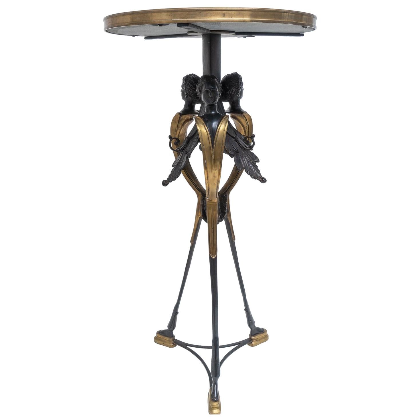 Neoclassical Bronze Gueridon Table by Maitland Smith For Sale