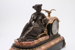 Neoclassical Bronze Mantel Clock with Astronomy Allegory
