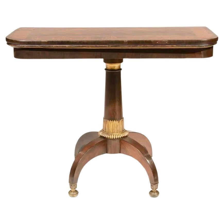 Neoclassical Bronze Mounted Marquetry Games Table