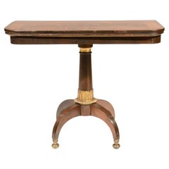 Neoclassical Bronze Mounted Marquetry Games Table