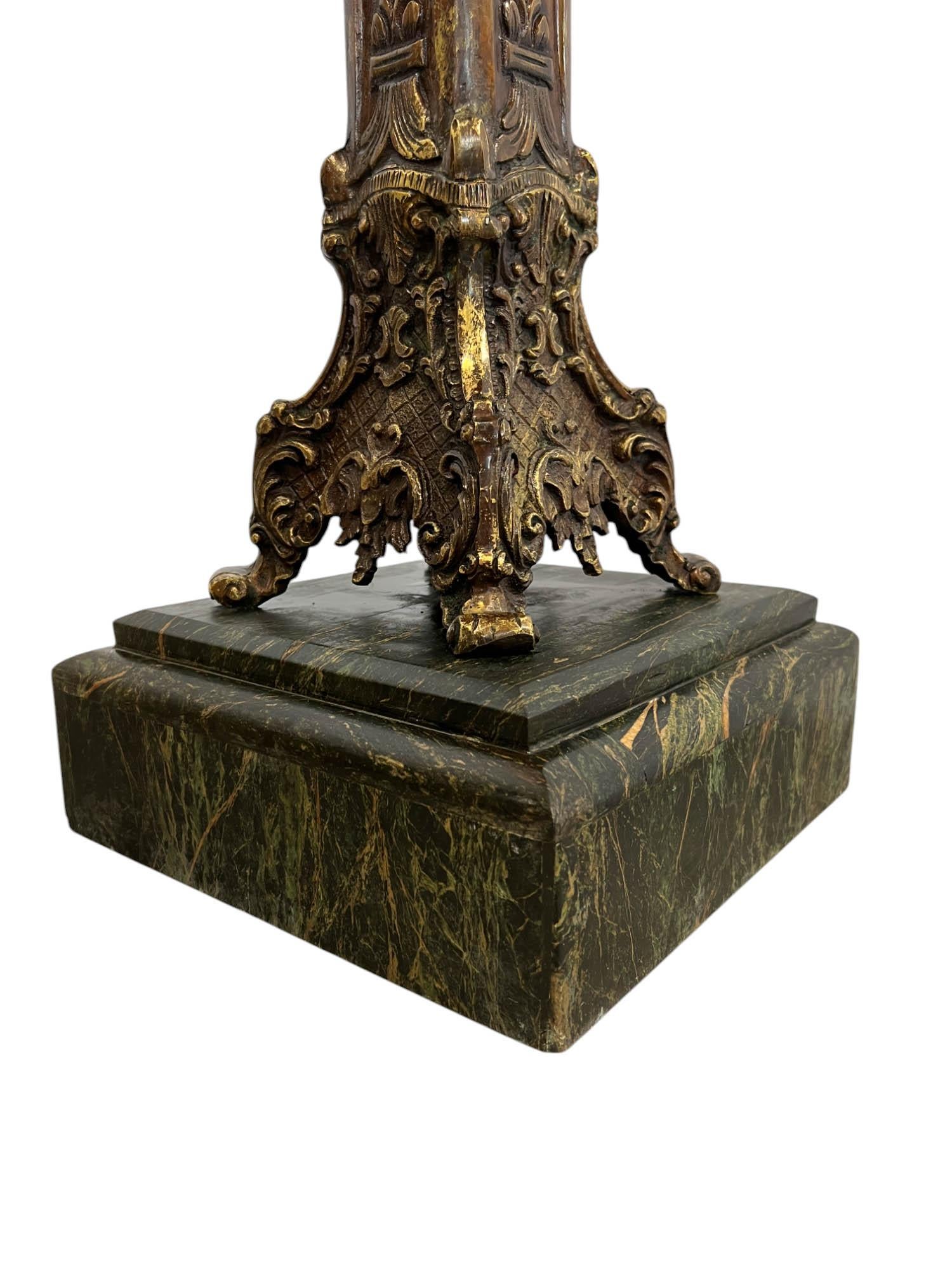 Piédestal en bronze néo-renaissance italienne en vente 9