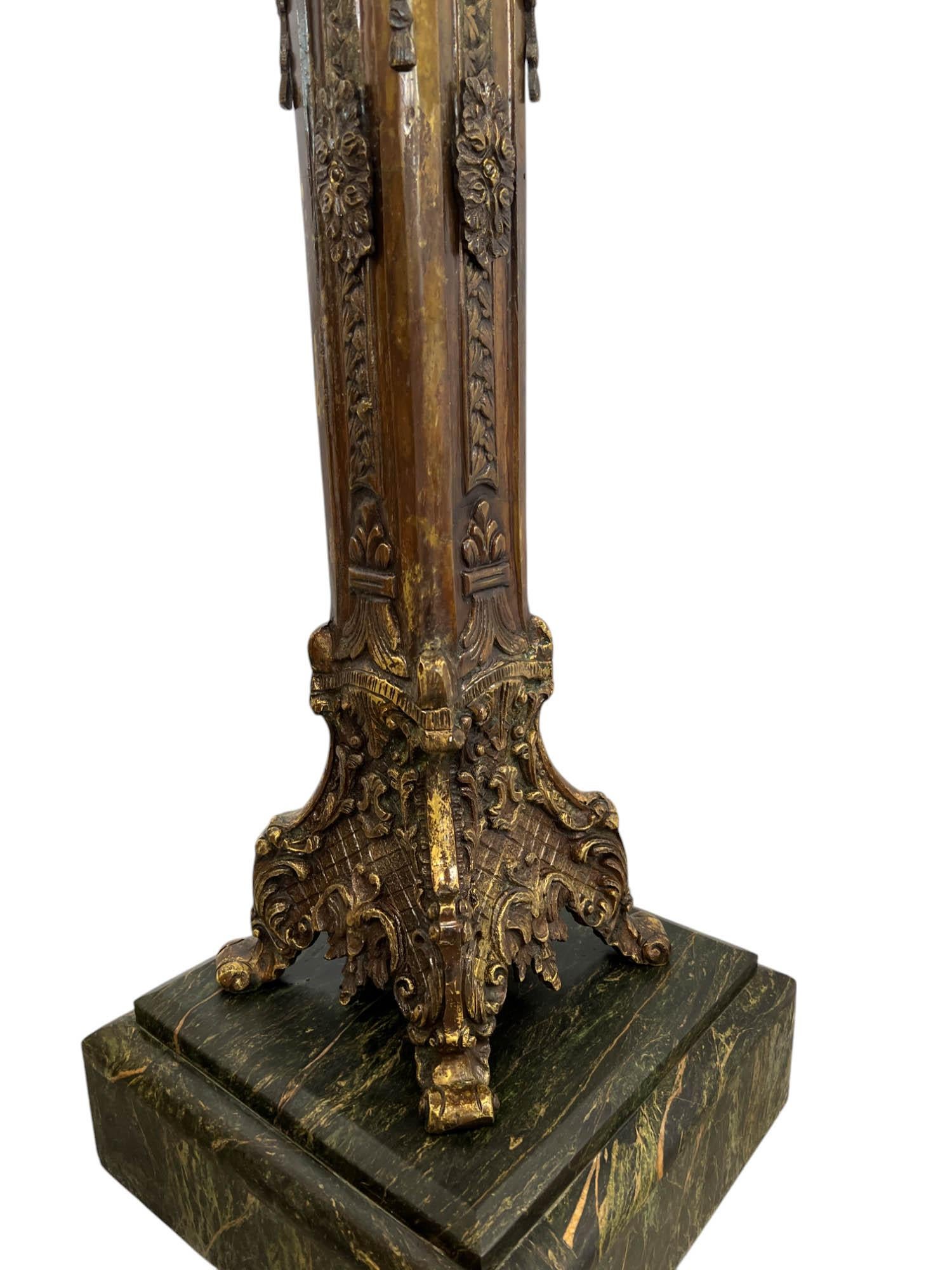 Piédestal en bronze néo-renaissance italienne en vente 4