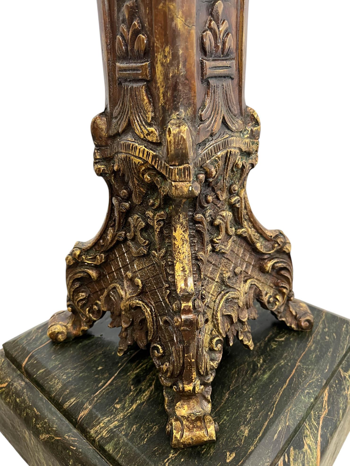Piédestal en bronze néo-renaissance italienne en vente 7