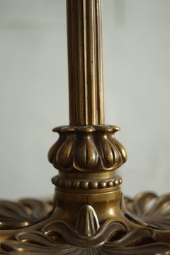 Lampada da tavolo neoclassica in bronzo di M.G. Bindesbøll, Danimarca, 1850 circa