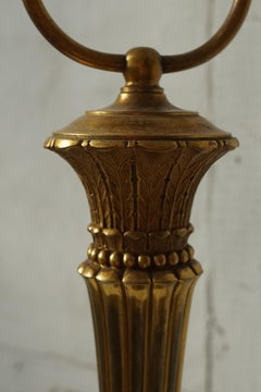Neoclassical Bronze Table Lamp, Denmark, C. 1880
