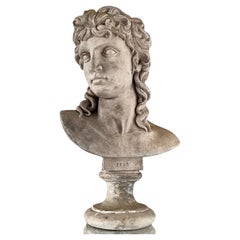 Buste néoclassique d'Eros, dieu de l'amour, Italie C.C.