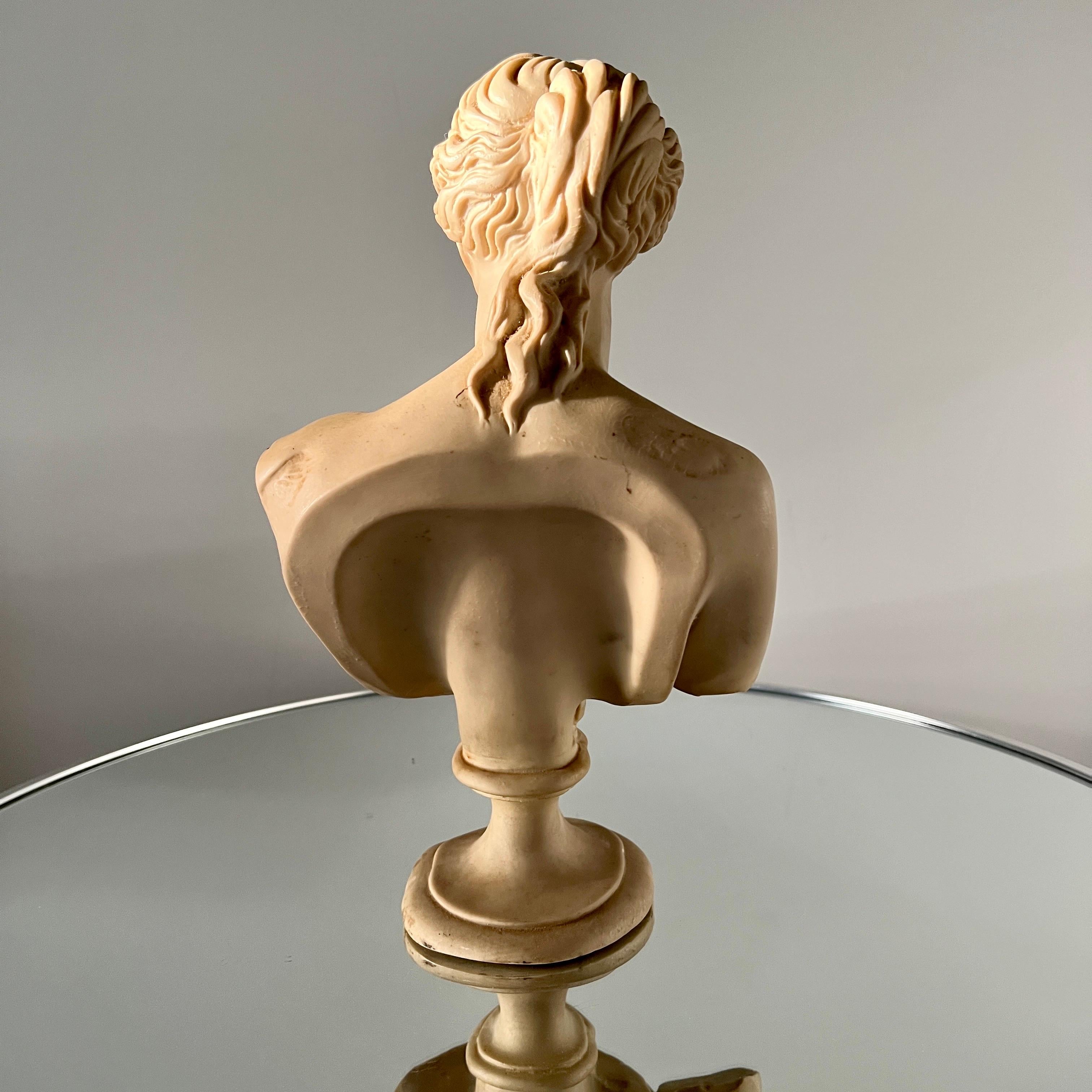 Hand-Carved Neoclassical Bust of Venus de Milo, Italy c. 1950's