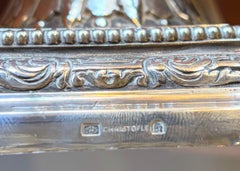 Neoclassical Candlestick in Silver-plated Metal & Embossed Decoration.Christofle