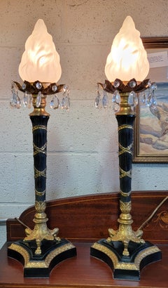Neoclassical Candlestick Table Lamps