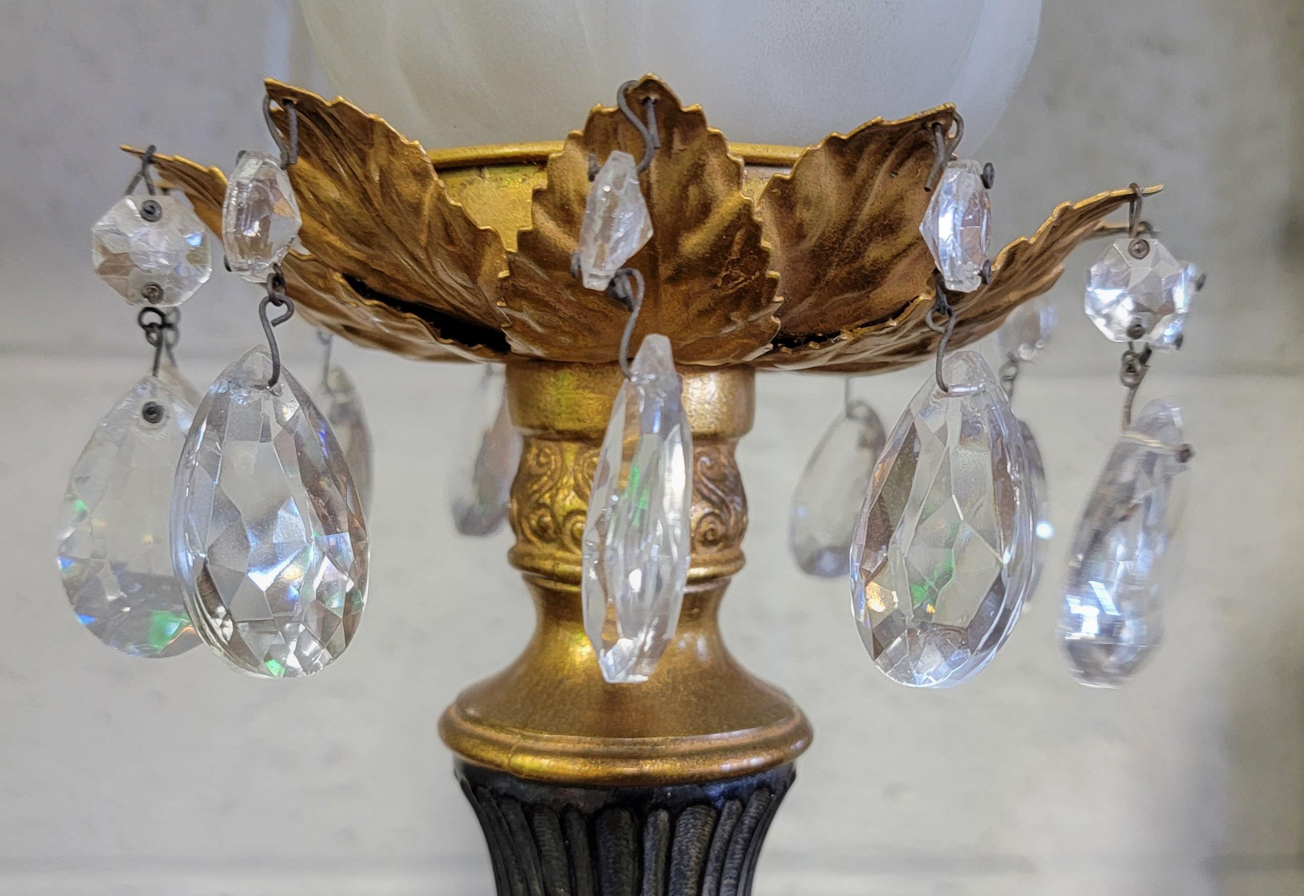 20th Century Neoclassical Candlestick Table Lamps