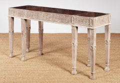 Console néoclassique sculptée et peinte