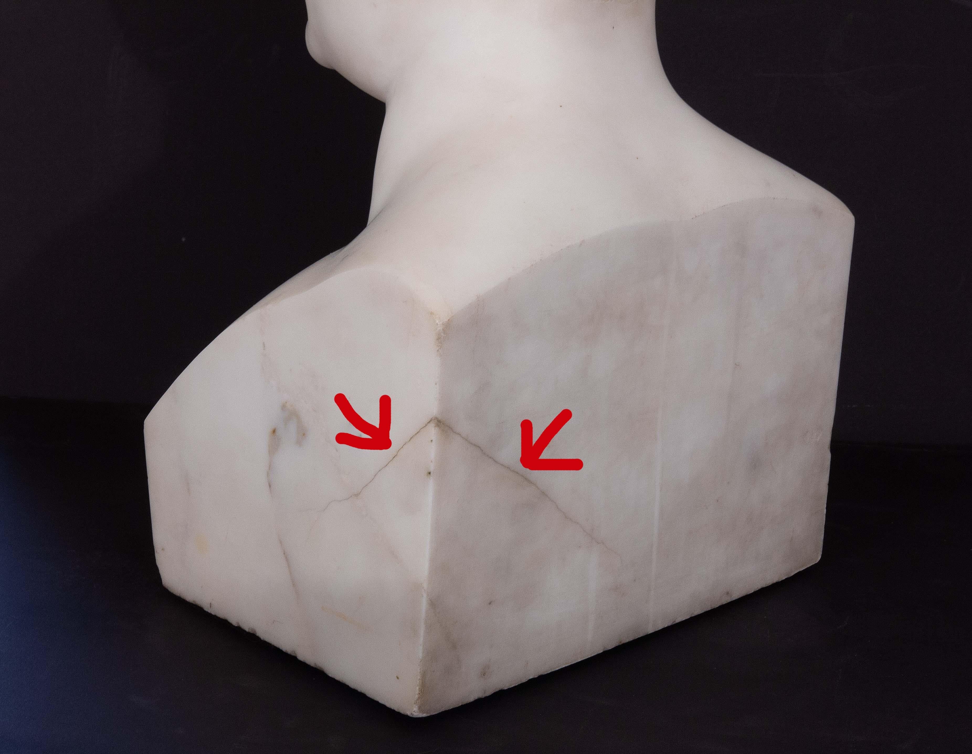 Neoclassical Carved Marble Bust of Napoleon Bonaparte After Antonio Canova 4