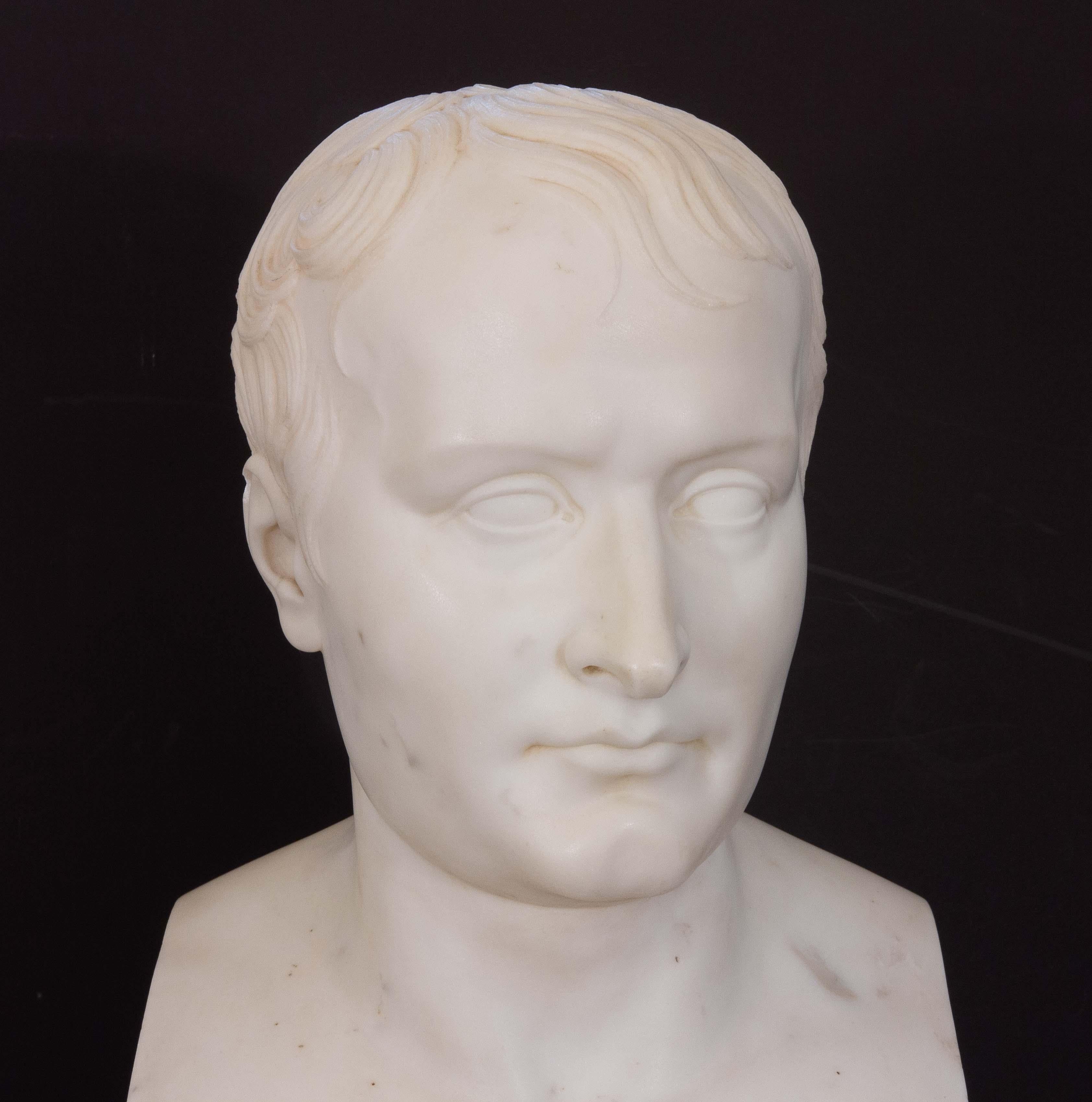 Grand tour carved marble bust of Napoleon after Canova. Early 19th century. Exceptional quality carving. Slightly larger than life size.























































































#  male figure italian