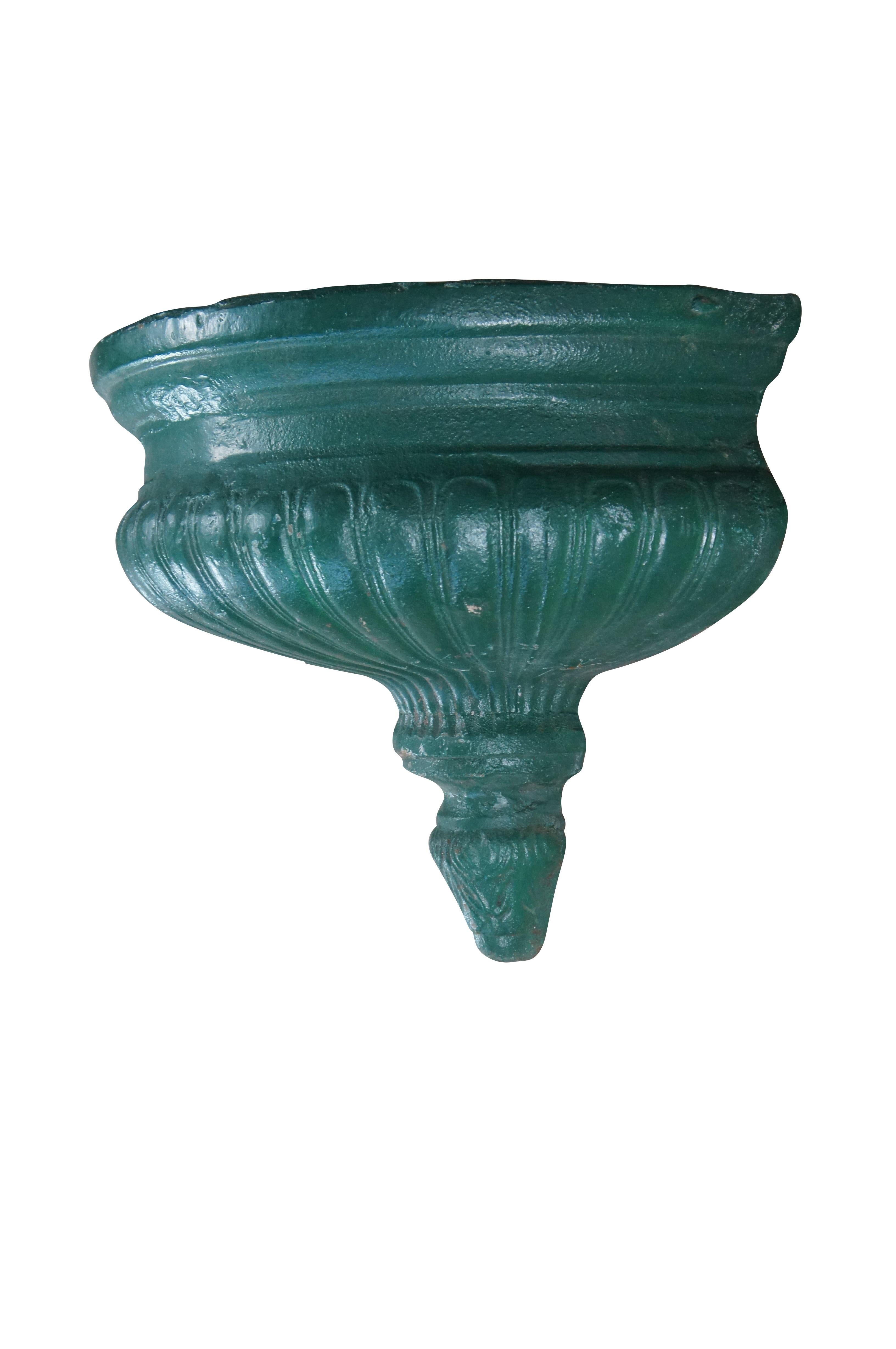 Neoclassical Cast Iron Wall Fountain Bowl Garden Planter Urn Sconce Lavabo 23