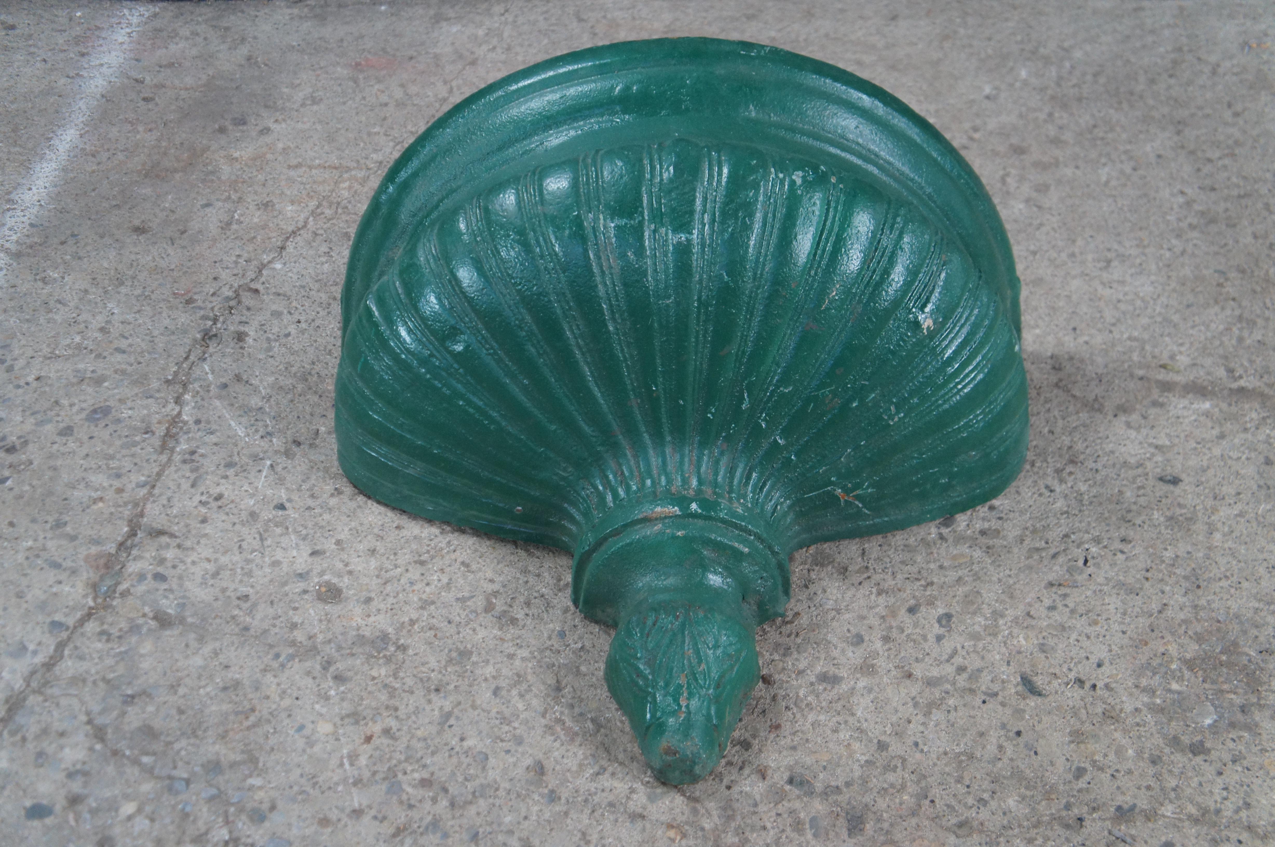 20th Century Neoclassical Cast Iron Wall Fountain Bowl Garden Planter Urn Sconce Lavabo 23