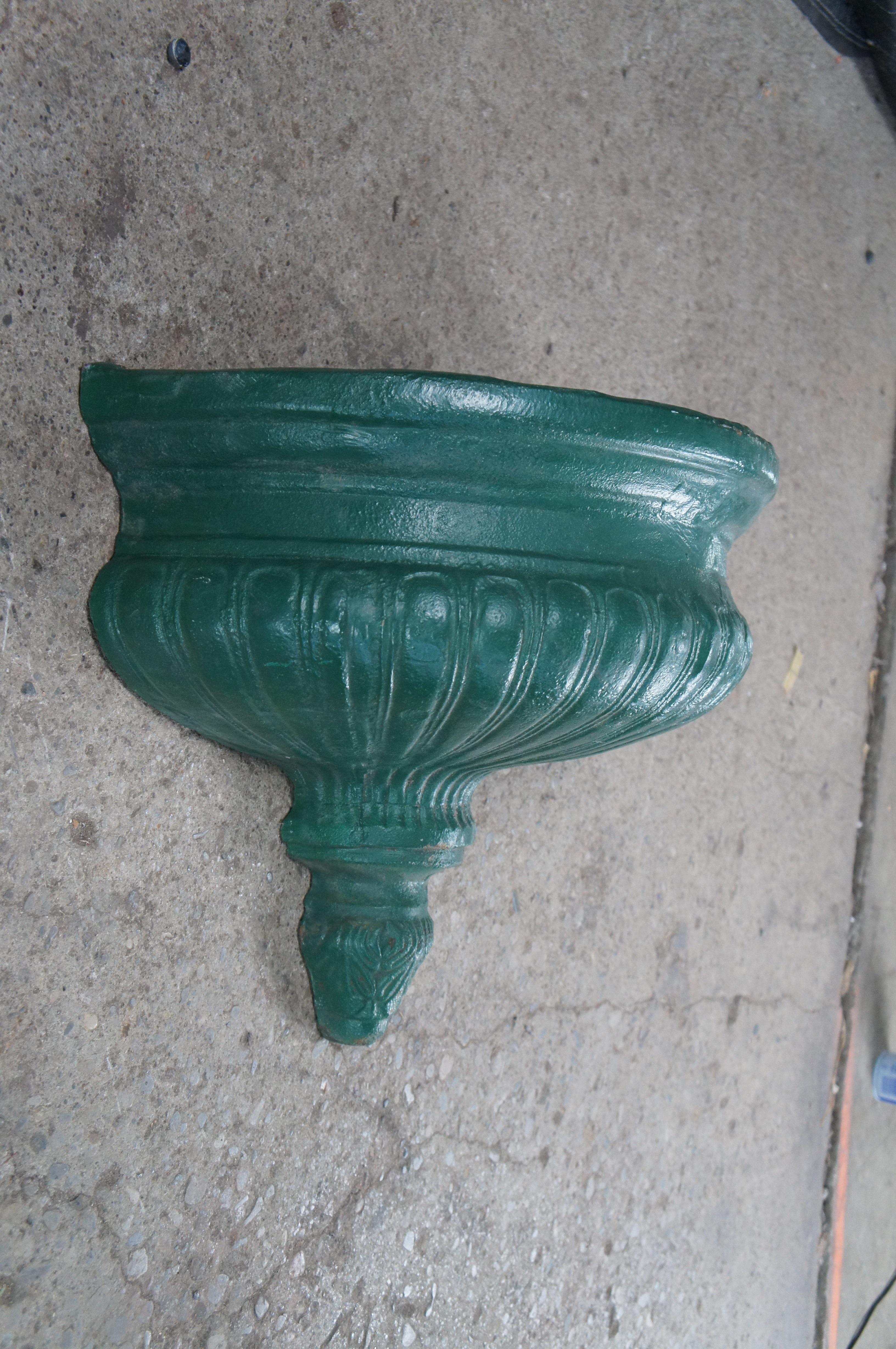Neoclassical Cast Iron Wall Fountain Bowl Garden Planter Urn Sconce Lavabo 23