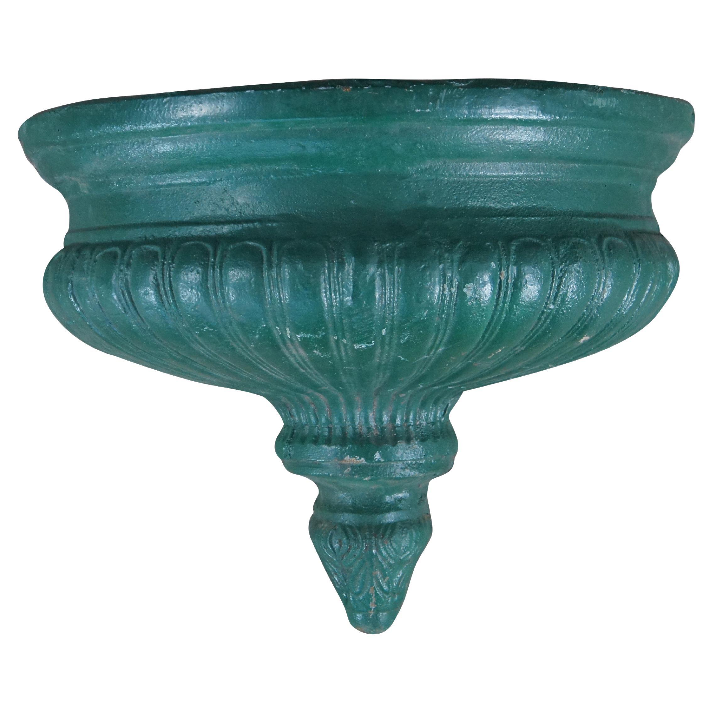 Neoclassical Cast Iron Wall Fountain Bowl Garden Planter Urn Sconce Lavabo 23"