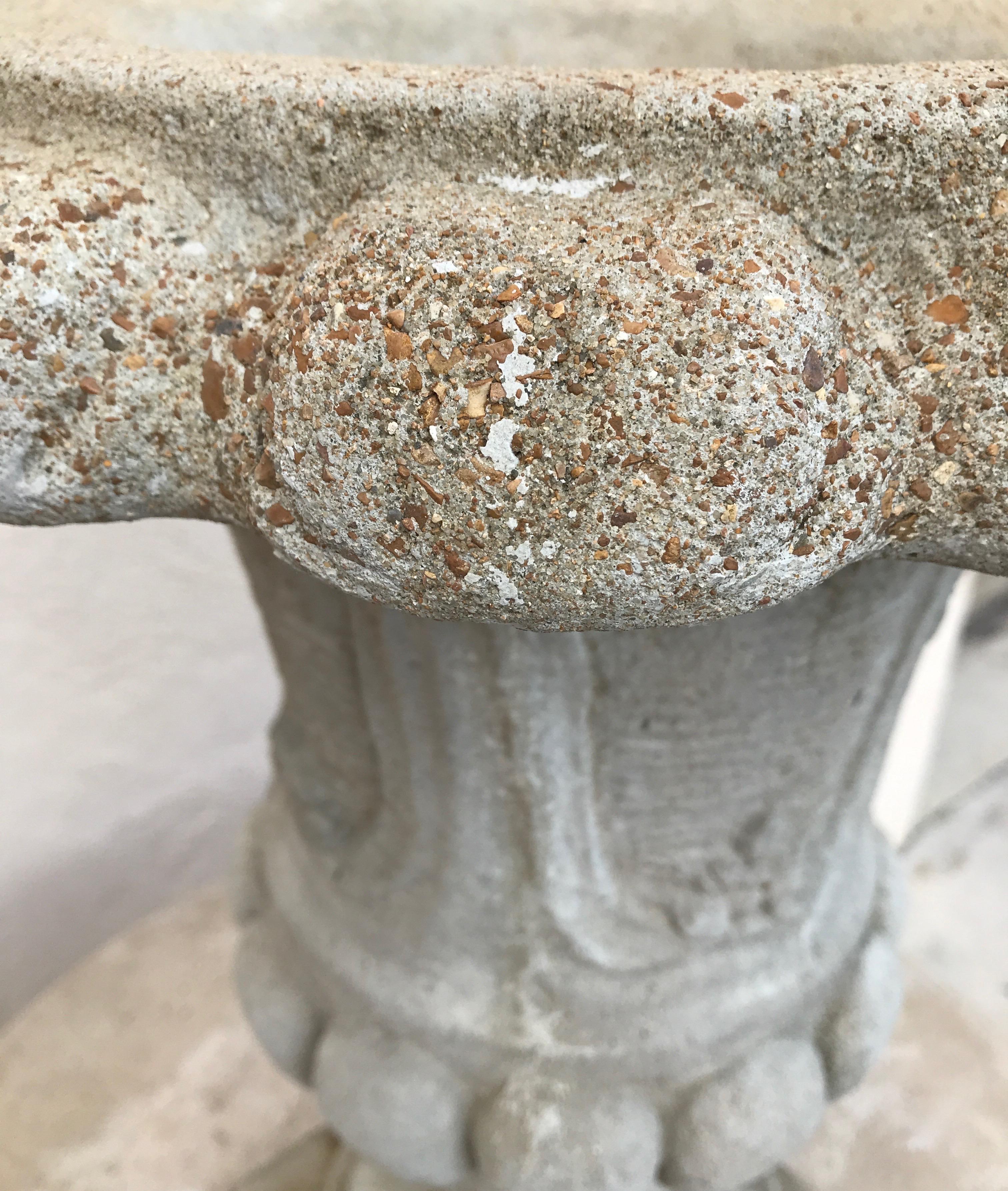 French Neoclassical Cast Stone Urn Planter For Sale