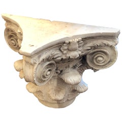 Neoklassische Zement korinthische Säule Fragment End Tabelle