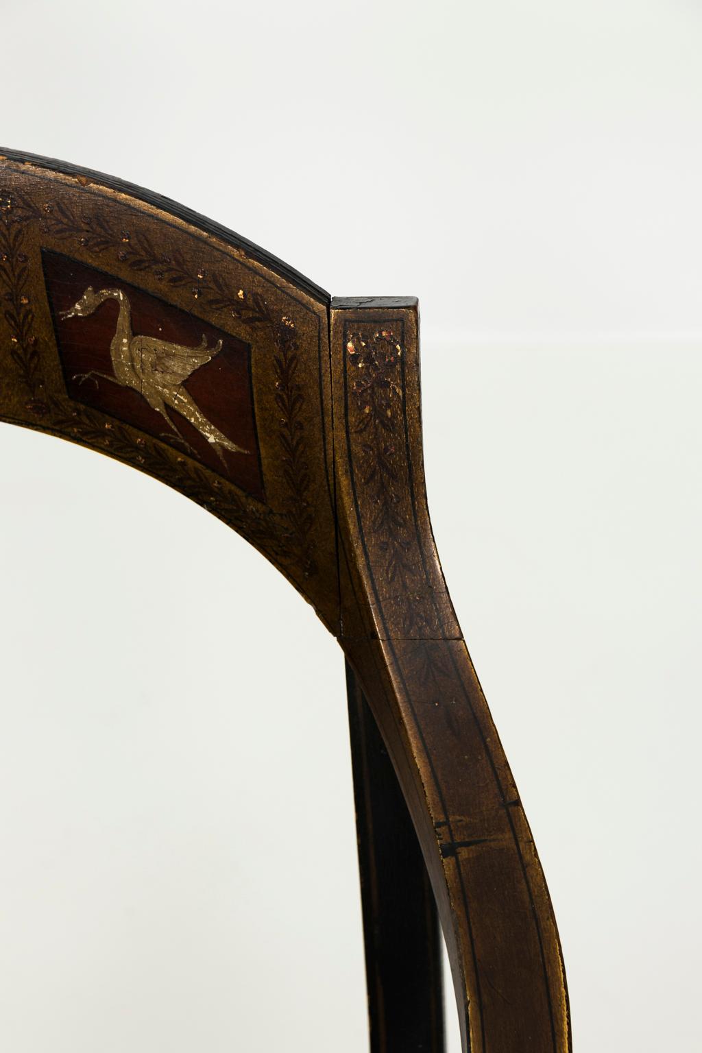 Hand-Painted Neoclassical Chair, circa 1920s