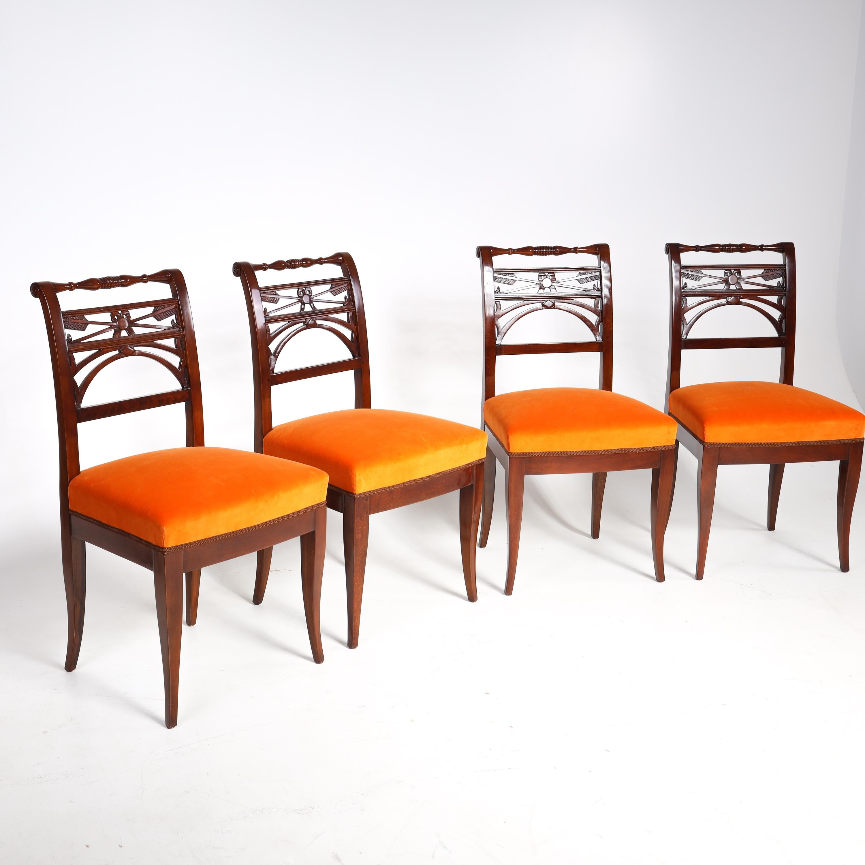 European Neoclassical Chairs, Early 19th Century