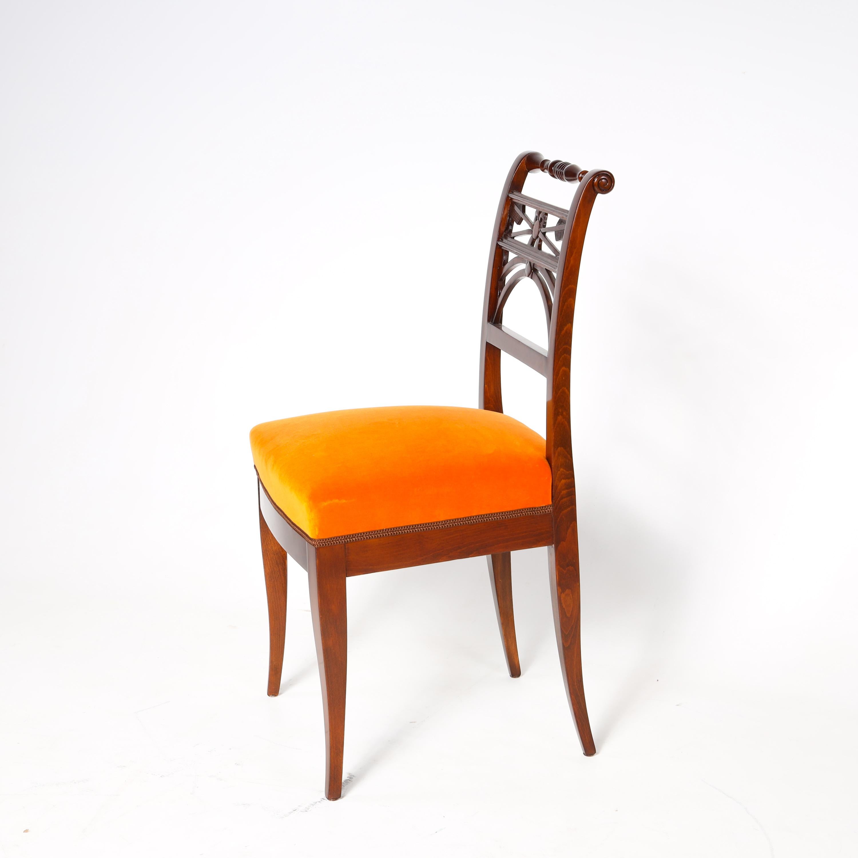 Mahogany Neoclassical Chairs, Early 19th Century